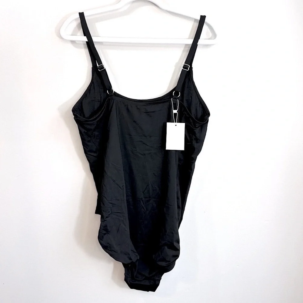 NWT Andie Swim The Amalfie One Piece Swimsuit in Black Size XXXL